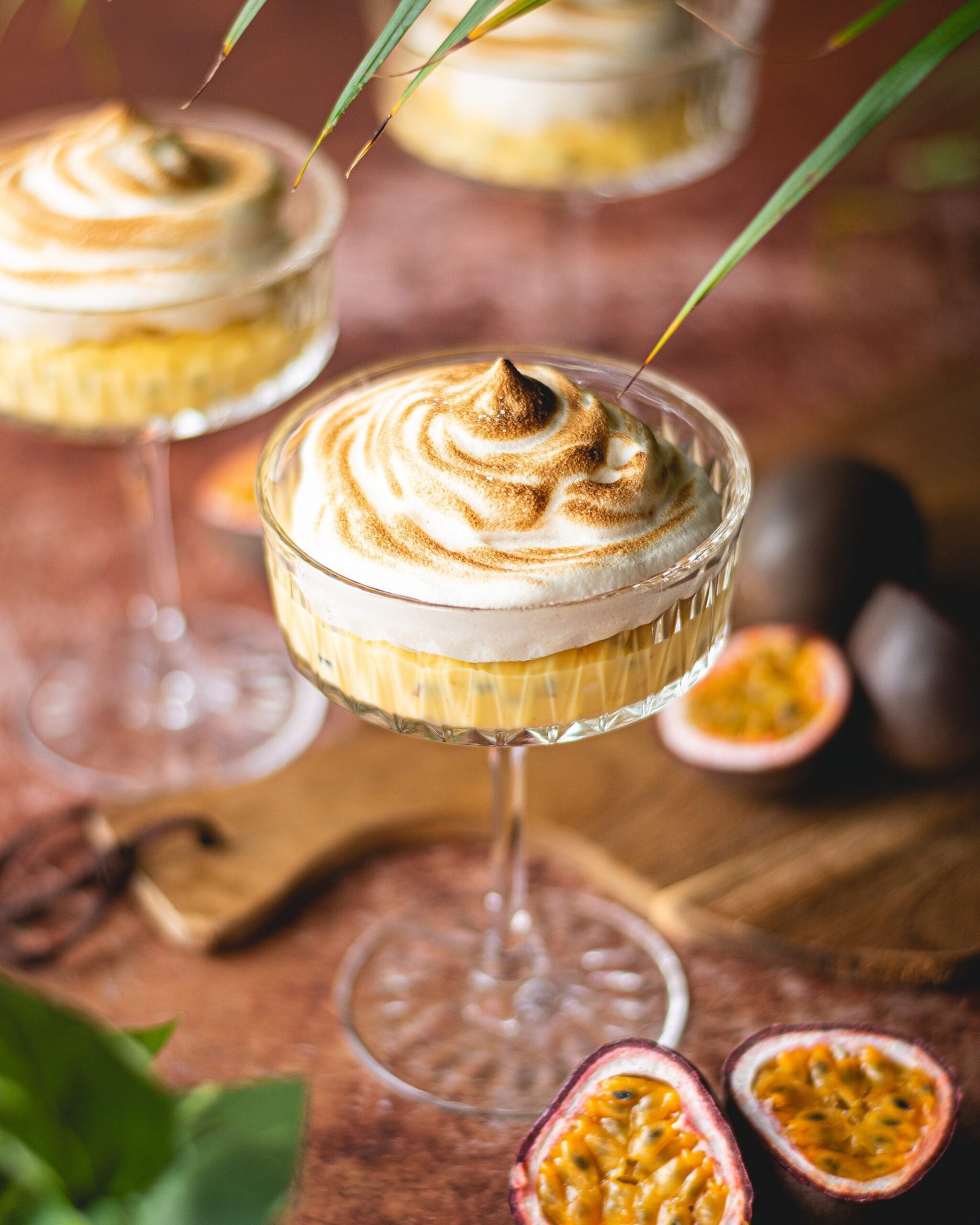 suikervrij passievrucht meringue dessert