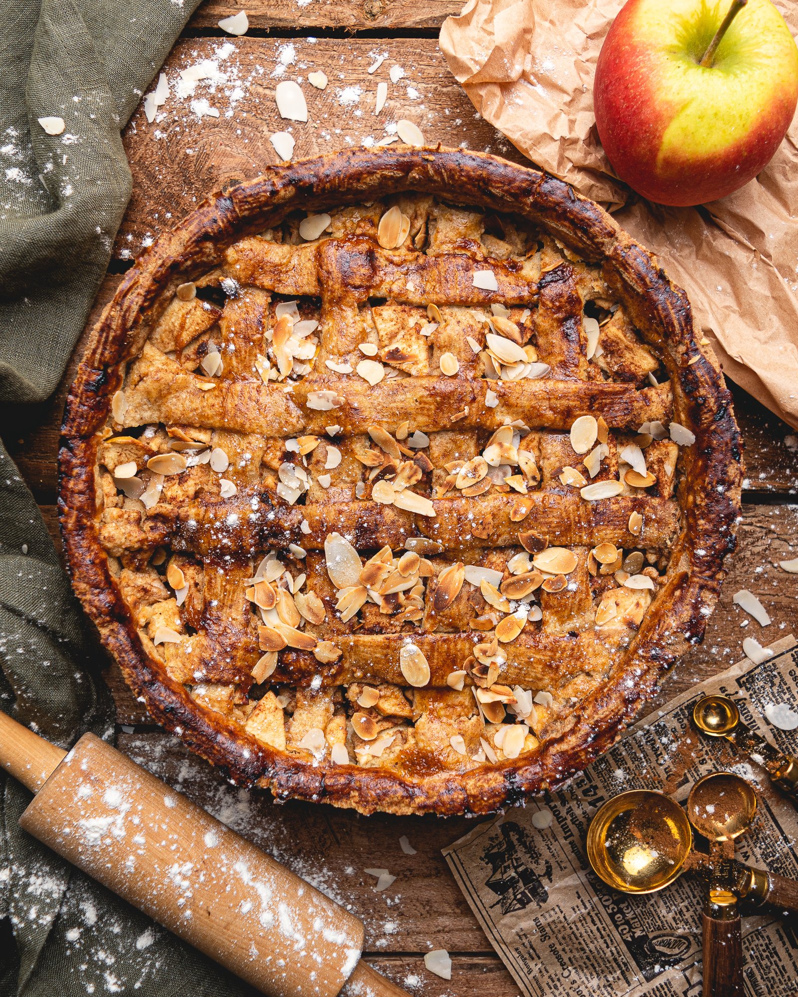sugarfree healthier apple pie