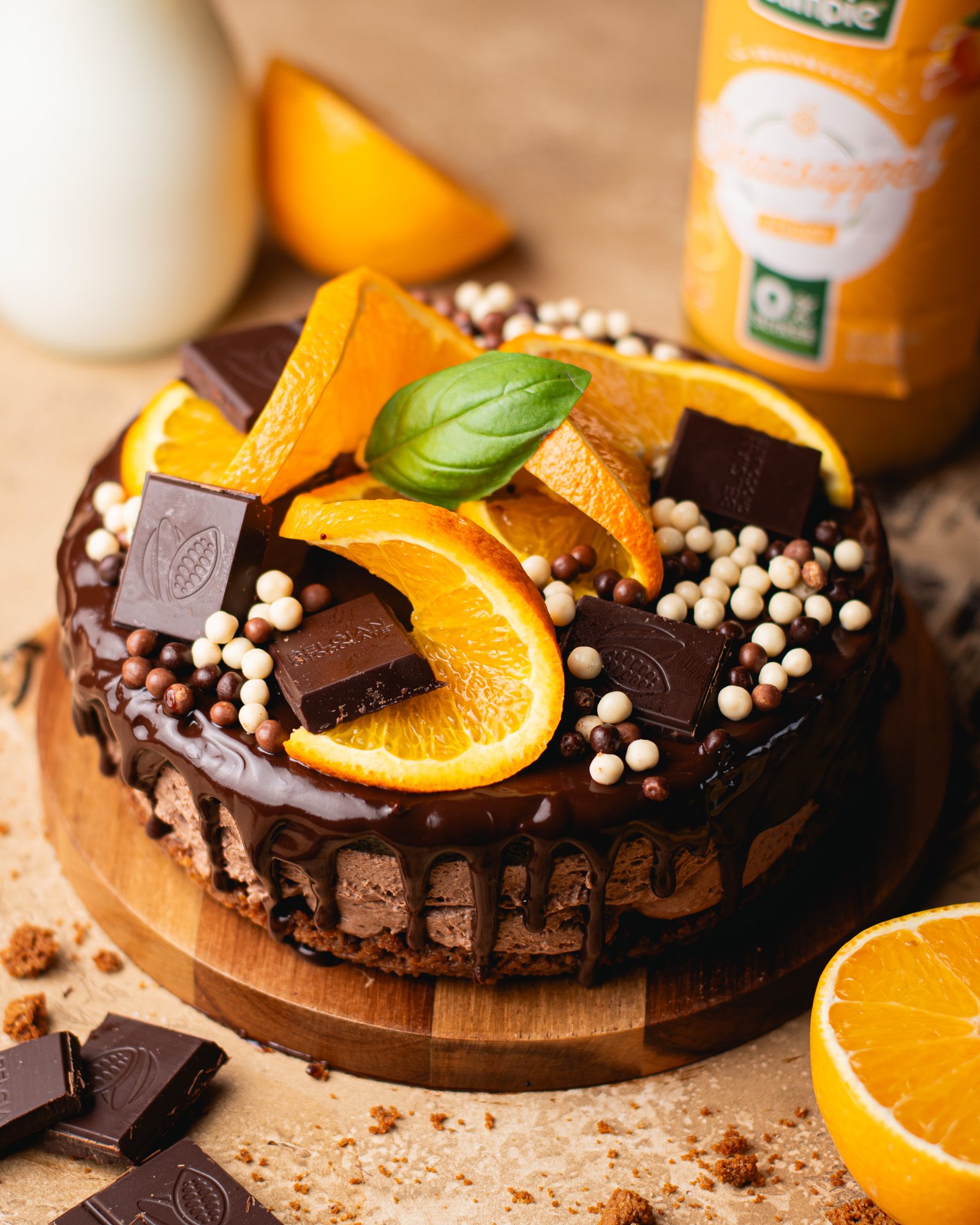 chocolade sinaasappel cheesecake