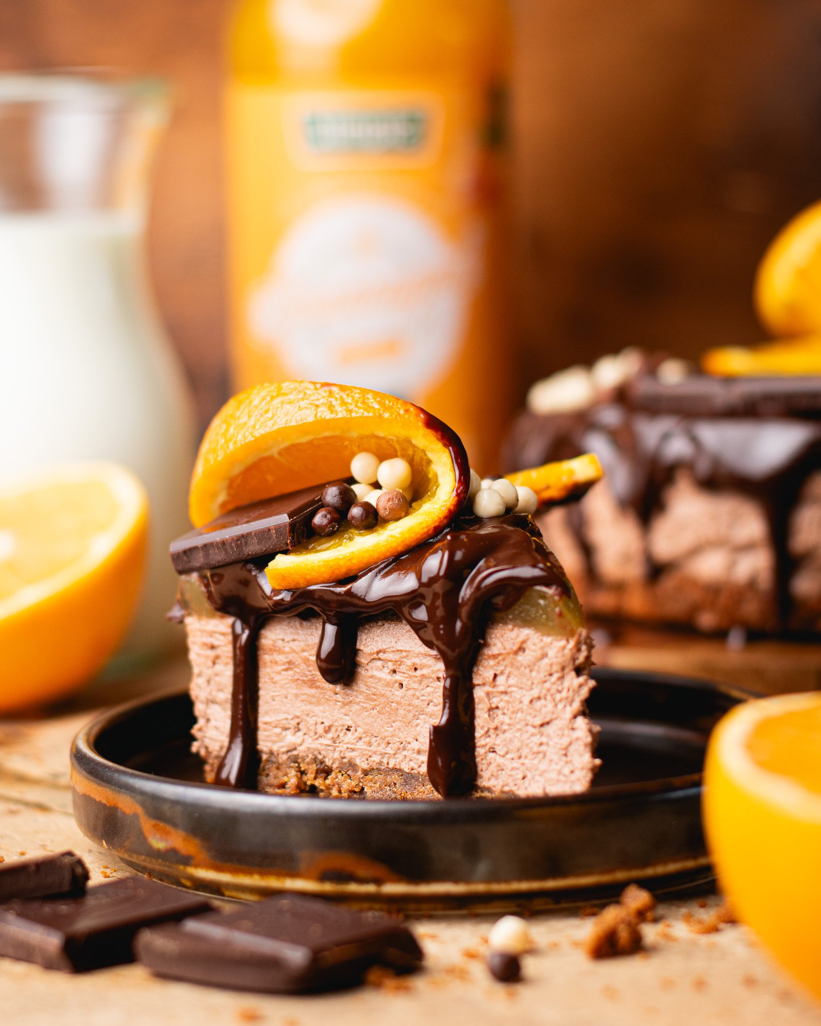 chocolade sinaasappel cheesecake